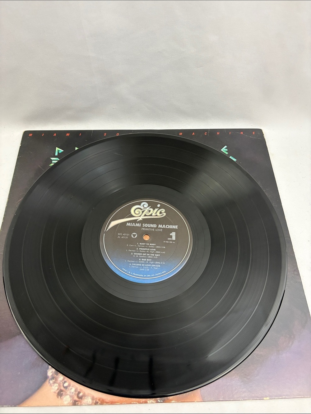 Miami Sound Machine Primitive Love Vinyl Record Album LP 1985 - Picture 3 of 7